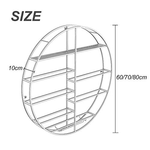 EYLINK Wall Mounted Round Wine Racks Counter Floating Shelves Wine Bottle and Glass Rack Goblet Stemware Holder, Bar Wine Cellar Kitchen Wine Sto