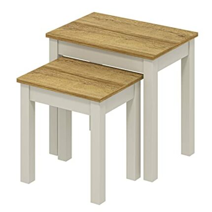 Galano Sufy Nest of 2 Tables Unit - Modern Sofa Side Table for Living Room - Small and Light Multilevel Coffee Table Set - ‎33 x 48 x 46.5 cm - L