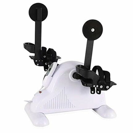 Portable Exercise Bike Pedals, Portable Home Pedal Exerciser Gym Fitness Leg Arm Cardio Training Adjustable Resistance with LCD Display for Women