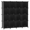FUNLAX Cube Storage Unit, 6 Cube Bookcase Bookshelf Portable Bathroom Storage Plastic Cube Organiser Stackable Cube Shelving Unit for Clothes Boo