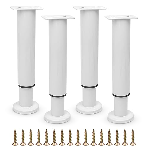 KRIZJUES Bed Leg, Metal Bed Leg Replacement, Bed with Adjustable Leg Heavy Bed Central Frame Flat Noodles Support Leg Cupboard Sofa Bed Frame Rep