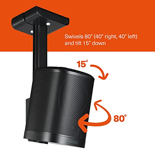 Mountson - Ceiling Mount for Sonos One, One SL and Play:1 (Black)