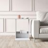 Amazon Brand - Movian, Saly Rectangular C Side, End Table, White, 45 cm D x 41 cm W x 60 cm H