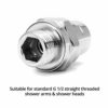 QWORK® Shower Connector Ball , Shower Head Connector Swivel Ball Adapter , Adjustable Shower Arm Extension , Shower Head Adapter