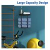 ODSNANIE Wall Mounted Towel Racks, Towel Holder for Small Bathroom Towel Drying Rack Towel-Bars, Drilling Available Towel Shelf Black Towel Stora