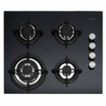 Caple C744G 600mm Gas Hob 4 x Burners FSD Black Glass