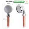 EcoNour Shower Head Powerful Flow with Beads Filter Pressure Boosting Shower Head Spray with 3 Modes Water Saving Bathing for Adults Children Pet