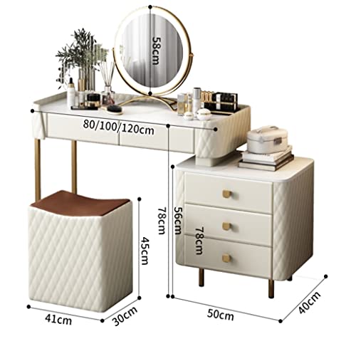 JJZXD Slate Solid Wood Dressing Table Bedroom Smart Dressing Table Storage Cabinet Book