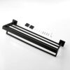 bathroom towel rack Black 304 Stainless Steel Towel Rails with Single Towel Bars Heavy Duty Towel Holder Wall Mounted Towel Storage Rack for Bath