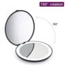 wobsion Led Compact Mirror, 1x/10x Magnification Compact Mirror with Light,Handheld 2-Sided Pocket Mirror,Travel Makeup Mirror,3.5in Compact Mirr