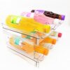 YTHAHTY Water Bottle Organizer, Stackable Water Bottle Storage Rack for Kitchen Cabinet, Fridge, Pantry,4 Pack Acrylic Water Bottle Holder, Wine/