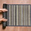 Turtle Mat Runner Chestnut Stripe - Highly absorbent Indoor barrier mat with Multi-Grip backing 75x120cmcm