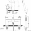 [Bath Shower Tap] Hapilife Bathroom Watefall Double Handle Mixer Monobloc Tap with Handheld Shower Head Chrome