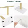 BathAce Hand Towel Holder, T-Shape Hand Towel Stand for Bathroom with Marble Base, 304 Stainless Steel Stand Hand Towel Rack Free-Standing Towel