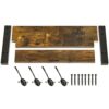 YMYNY Coat Rack Shelf Wall Mounted, Coat Hooks Set of 2, Entryway Coat Hanger with 4 Double Hooks, 31.5" Wall Floating Shelf with Hat Rack, for K