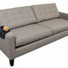 iN HOME Armrest Organiser with Table top for Snacks and Drinks - Sofa Arm Tray with Remote Control Holder - 6 Pocket Easy Access Storage for Book