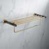 HIGOH Towel Racks,Bathroom Towel Rack Wall Mounted Towel Holder,Light Style Natural Marble Towel Rack,Bathroom Rack,Bathroom Hardware