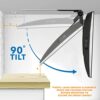 Mount-It! Kitchen Under Cabinet Mount TV Ceiling Mount Folding Bracket, 90 Degree Tilt, Fold Down, Swivel for 13 to 23 inch LCD, TV, LED, Monitor