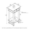Furinno Turn-N-Tube Tall End Table, Side Table with Bin, Columbia Walnut/Black/Dark Brown