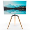 PUTORSEN Artistic Easel Tripod TV Stand for 50-65 inch LCD LED Screens, Portable TV Floor Stand, Adjustable Studio TV Mount with Swivel and Tripo
