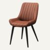 dining chair Kitchen Dining Room Furniture Chairs Dining Chairs Water Proof Leather Side Chair With Black Metal Legs Living Room Bedroom Kitchen