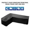 ZXFYHD Garden Furniture Cover Patio,Furniture Covers Waterproof Outdoor Furniture Cover L Shape Corner Garden Patio Rattan Sofa Couch Protective