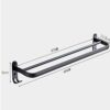 RSOCHS Towel Rack Wall-mounted Towel Rack, Bathroom Aluminum Black Towel Rail Track Matte Black Towel Rack