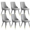 Kitchen Dining Room Furniture Chairs Dining Chairs Set Of 6 Living Room Side Chairs Water Proof PU Leather Kitchen Chairs with Metal Legs Kitchen