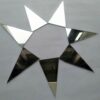 Triangles Silver Glass Mirrors,Mirror Mosaic Tile Triangle Shape Supplies 60PCS with Size 1.38x2.48inch