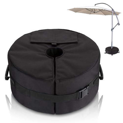 Flagest Parasol Base Weights Bag, Heavy Duty Umbrella Sand Base Up to 88lb,Side Opening Sturdy Sunshade Base Stand Sandbags,Outdoor Parasol Weigh
