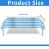 3PCS Plaid Tablecloth,130 * 230cm Wipe Clean PVC Tablecloth,Rectangular Large Easy Care Table Cover White Checkered Reusable Oil-proof Gingham Ta