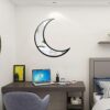 ZQYX Moon Phase Mirror, Bohemian Crescent Mirror Wall Decor, Acrylic Self-adhesive Mirror for Living Room, Bedroom, and Bathroom