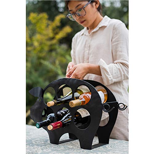 NEOCHY Wine Rack Wrought Iron American Decoration Home Creative Wine Cabinet Decoration Rack Wine Storage Rack