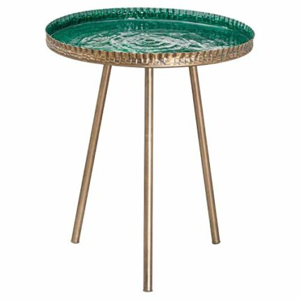 Hill 1975 Aztec Collection Brass Embossed ceramic Dipped Side Table, Mixed, One Size