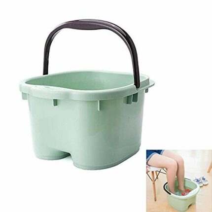 ALREMO HUANGXING - Foot Basin for Foot Bath, Soak Large Foot Bath Basin Bucket for Foot Soak, Foot Care, Pedicure, Detox or Massage,Green
