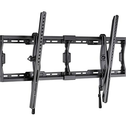 Perlegear TV Wall Bracket for 40-90 Inch TVs, Tilt TV Wall Mount with Max. VESA 800 x 400 mm and Max. Load 68 kg, Slim TV Bracket Low Profile and