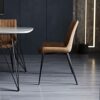 dining chair Modern Dining Chairs Upholstered Kitchen Room Chairs with Metal Legs Modern High Back Leisure Accent Chairs with Non-Slip Foot Pad (