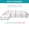 Sofa Cover 3 Seater L Shape - Soft Anti-slip High Stretch Solid Sofa Slipcovers Couch Cover Furniture Protectors with 2 Pillow Cases for L Shaped