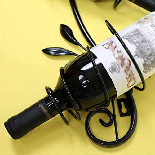 CZDYUF European Creative Bar Counter Wine Rack, Wall Wine Rack Wall Hanging Wine Rack, Black