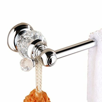 Nokozan Luxury Crystal Series Bathroom Single Towel Bar Wall Mounted, 60CM(23.62 inch)