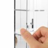 Ikee Design Mountable 25 Compartments Acrylic Display Case Cabinet Stand with Mirrored Back - Display Shelves for Collectibles, Gemstone and Figu