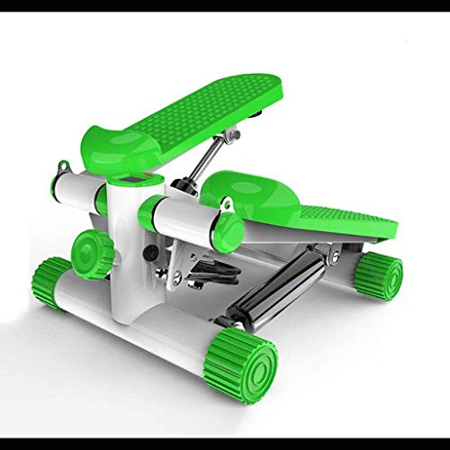 N/A Fitness Mini Stepper with Band Household Gym Hydraulic Mute Stepper Multi-Function Pedal Indoor Sports Stepper Legs Green 33 * 32 * 21cm
