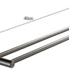 XHALERY Bathroom Towel Bar Bathroom Wall-Mounted Susdurable Bathroom Rack Towel Rack Double Pole Tower Hanger/40Cm