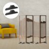 2pc Folding Room Divider Stand,Screen Panel Feet Room Divider Bracket Plastic Base Support Legs for Hotel Home Office