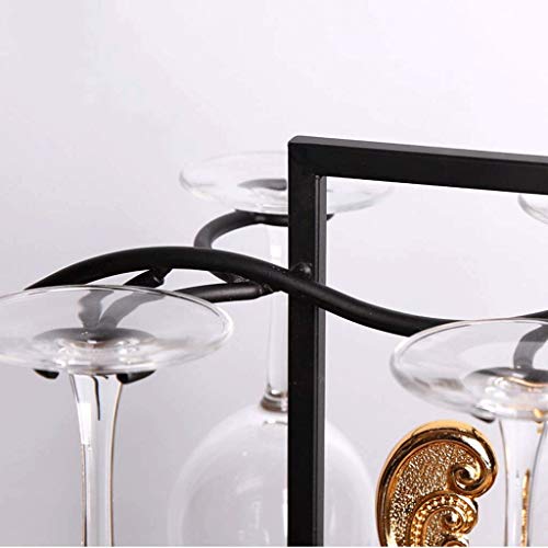 KXDCZ Wine Rack Ornaments,European Wrought Iron Inverted Wine Rack