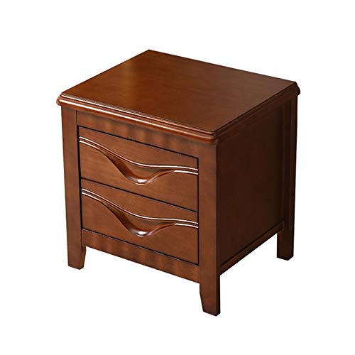 LUKEO Simple Bedroom Bedside Table, Independent Storage Cabinet Solid Wood Bedside Table