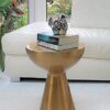 ASPECT Aluminum Side Table, Light Brass, 31.5 Dia x43(H) cm
