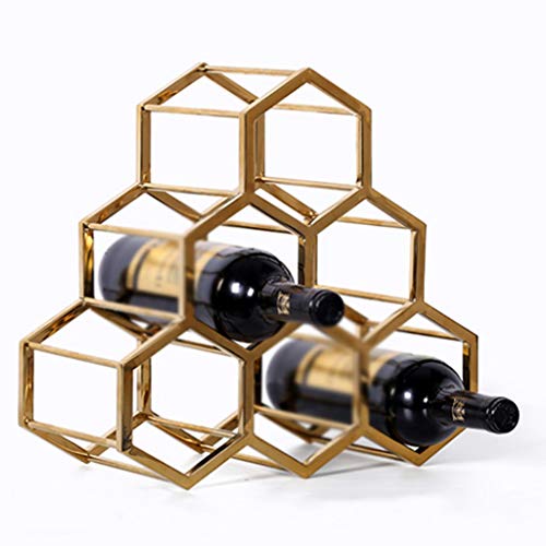 CZDYUF Wine Rack Decoration, European Iron Wine Rack, Nordic Creative Wine Rack, Stainless Steel