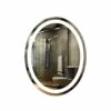 DSHGDJF Round Cosmetic Mirror, LED Bathroom Light Wall Mirror Toilet Bathroom Mirror Wall-mounted Mirror
