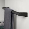 Tiger Bold Towel Rail, Stainless Steel, Black, 60 x 3.9 x 8.3 cm